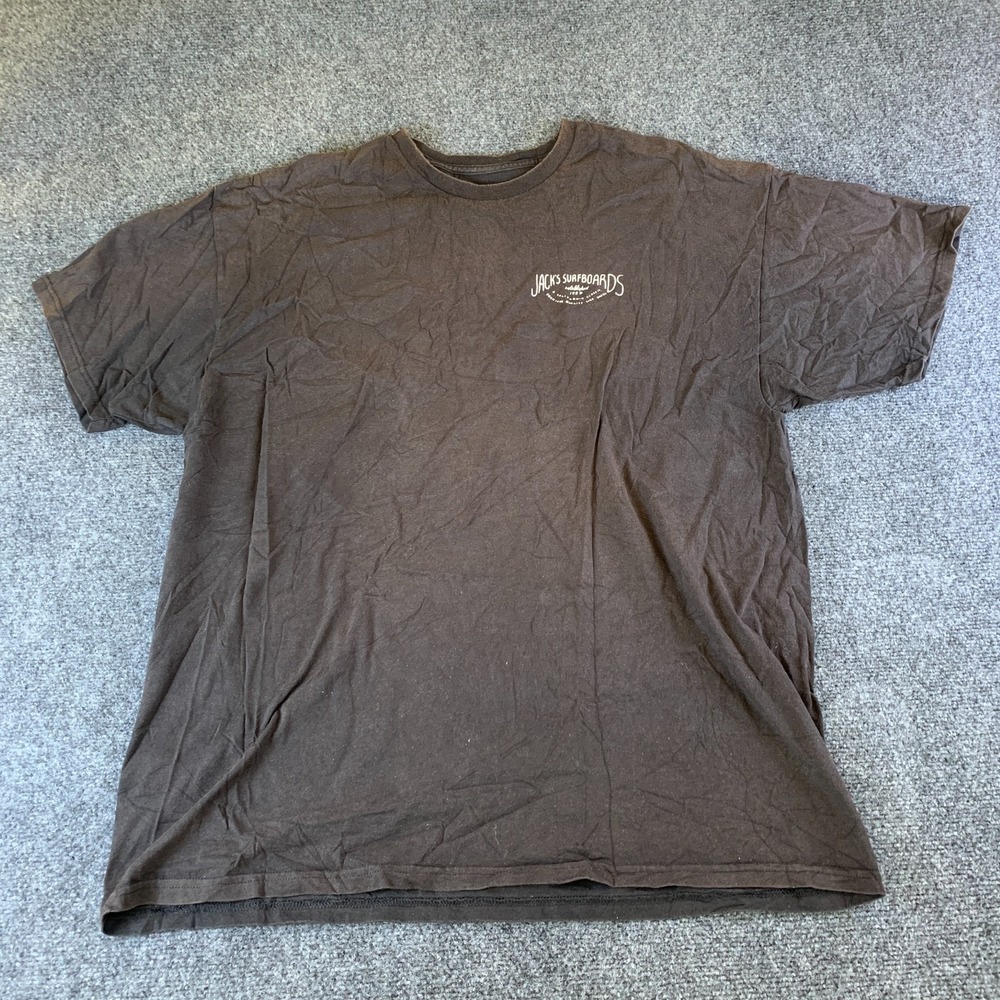 Jack's Surfboards T Shirt Mens 2XL Black Graphic Established 1957 Crew Neck